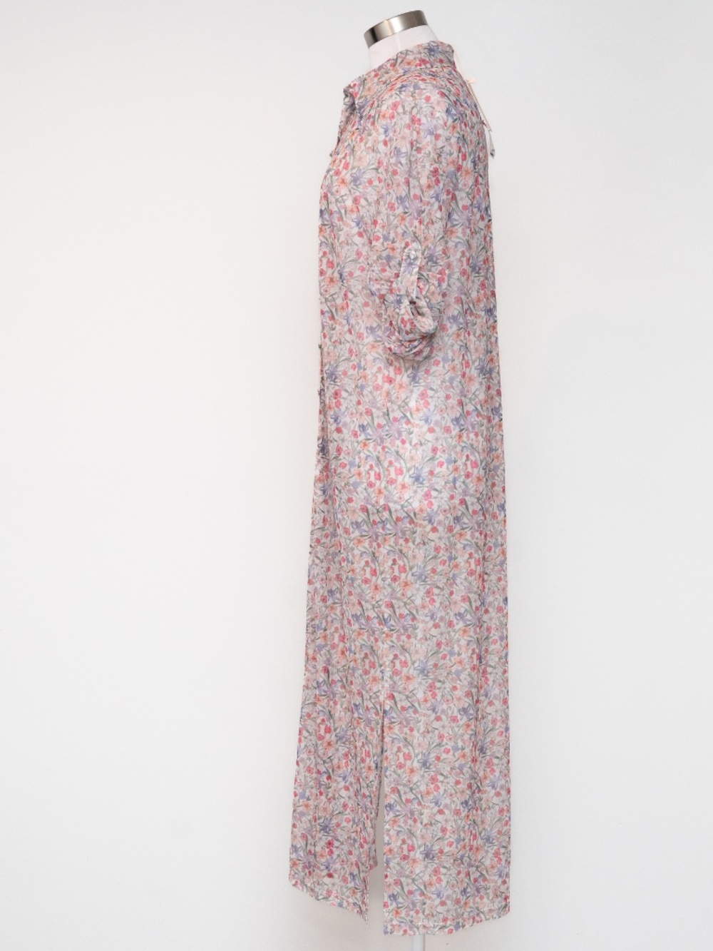 Hutch - Sheer Floral Mesh Shirtdress Cover-Up - Picture 6 of 11